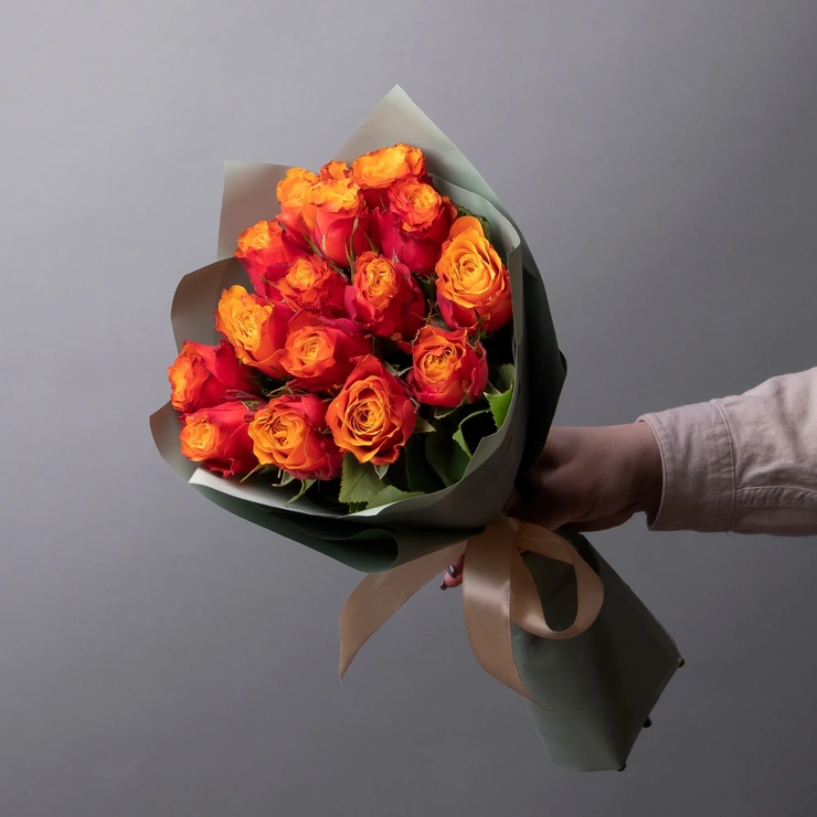 Букет из оранжевых роз   оранжевый фото 1
