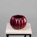 Кашпо керамика  бордовый миниатюра 1