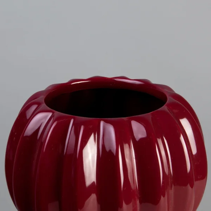 Кашпо керамика  бордовый фото 3