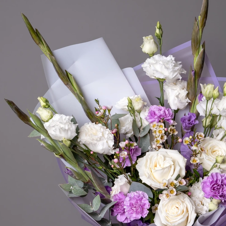 Букет Сиреневые грёзы L белый фото 2