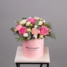 Шляпная коробка розовая