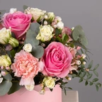 Шляпная коробка розовая миниатюра 2