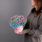 Шляпная коробка - Радужная розовая миниатюра 1